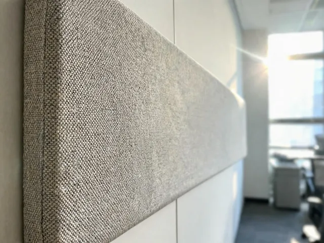 Interior acoustic panel textile